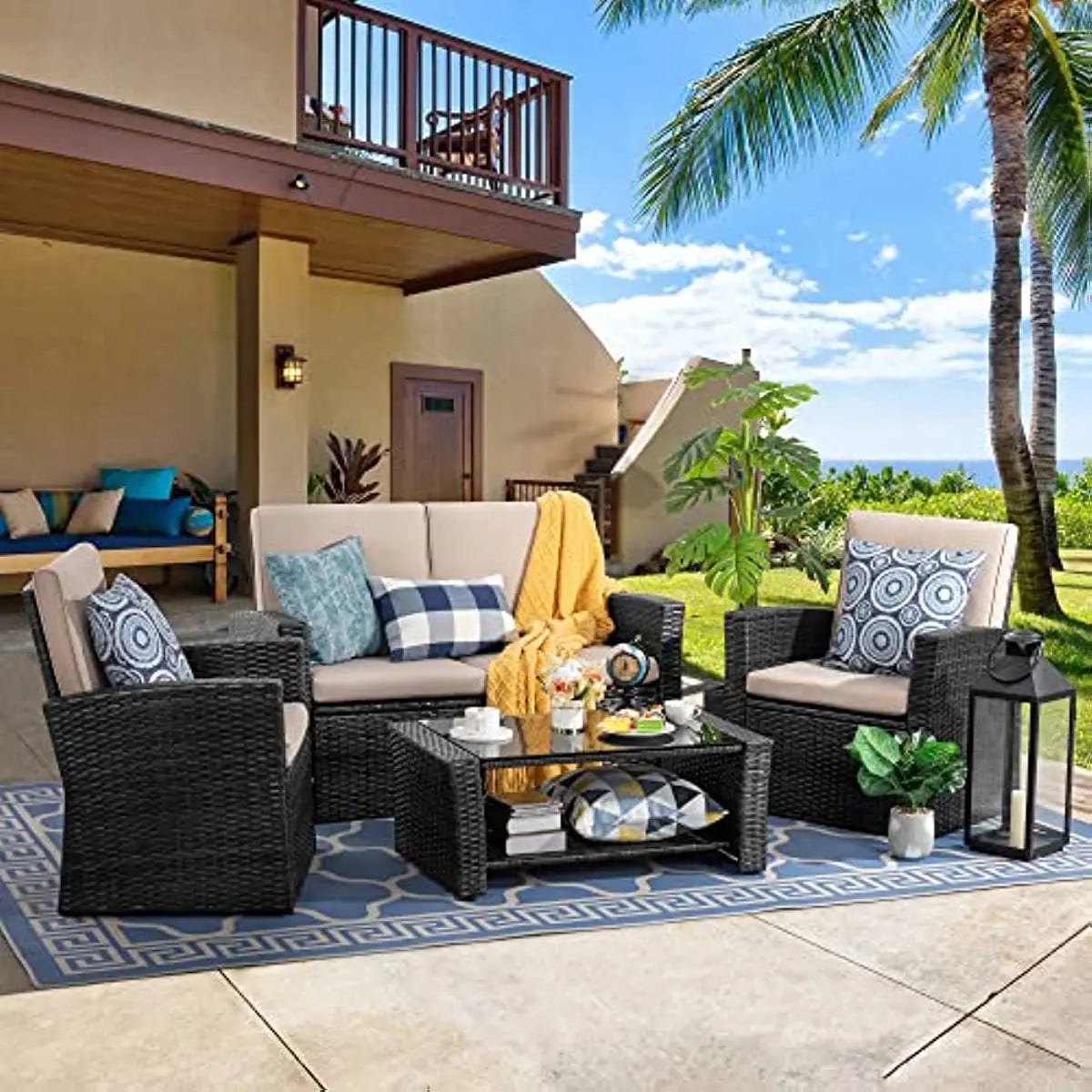 Shintenchi 4-Piece Outdoor Patio Furniture Set.