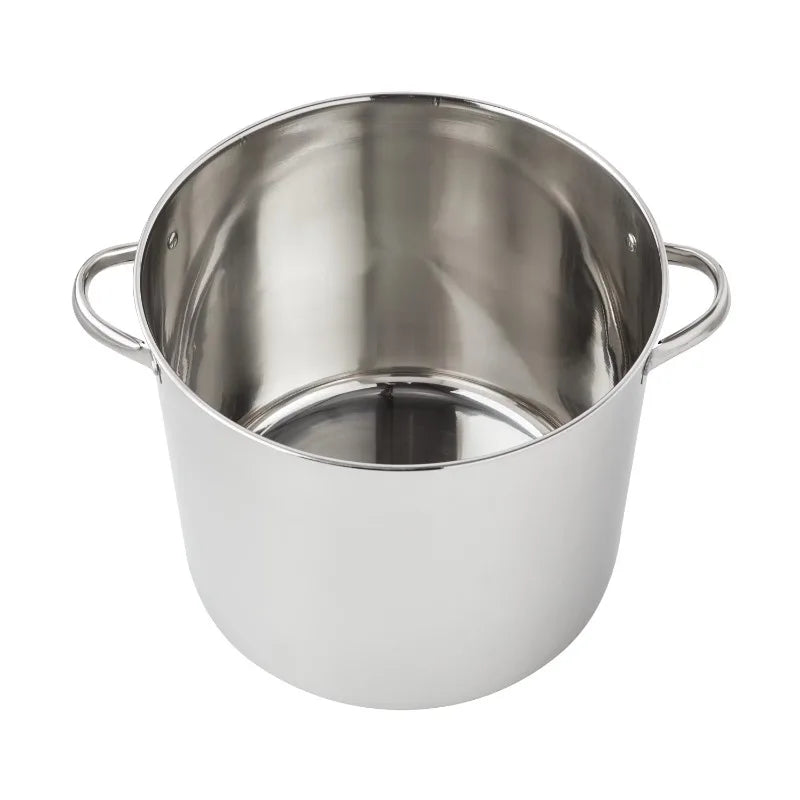 Mainstays Stainless Steel 20-Quart Stock Pot with Glass Lid