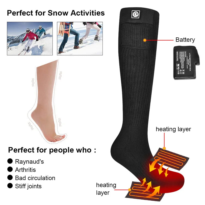 SAVIOR HEAT-Rechargeable Heated Socks for Men and Women.