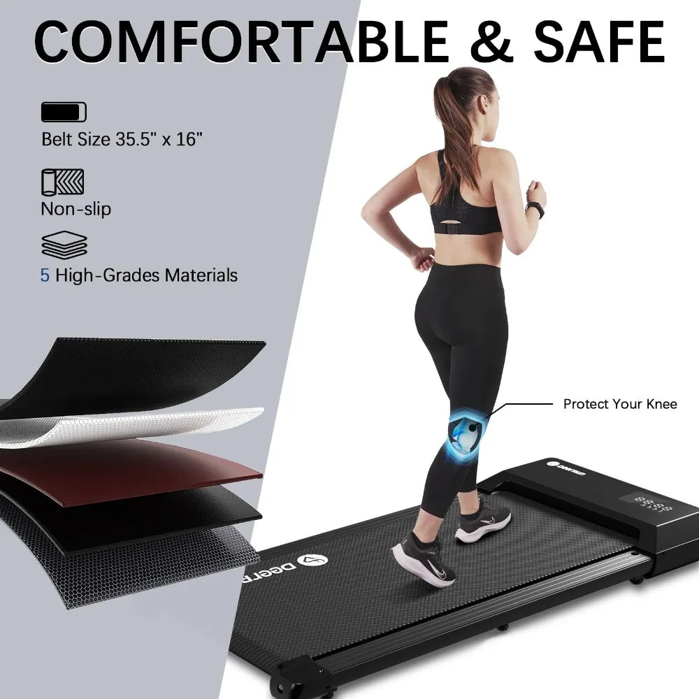 Walking Pad 2 in 1 Under Desk Treadmill, 2.5HP Low Noise Re