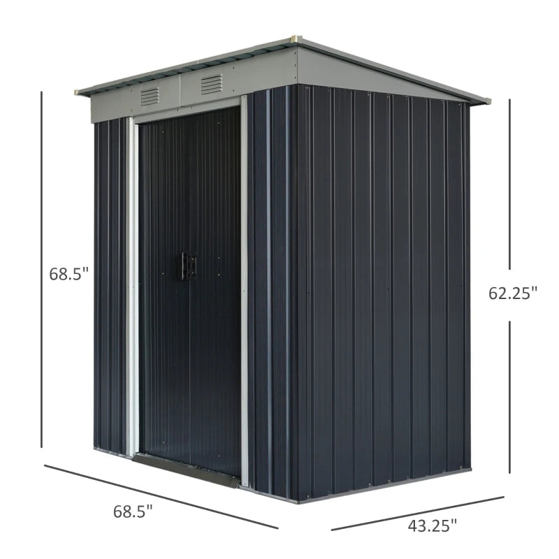 6' x 4' Backyard Garden Tool Storage Shed.