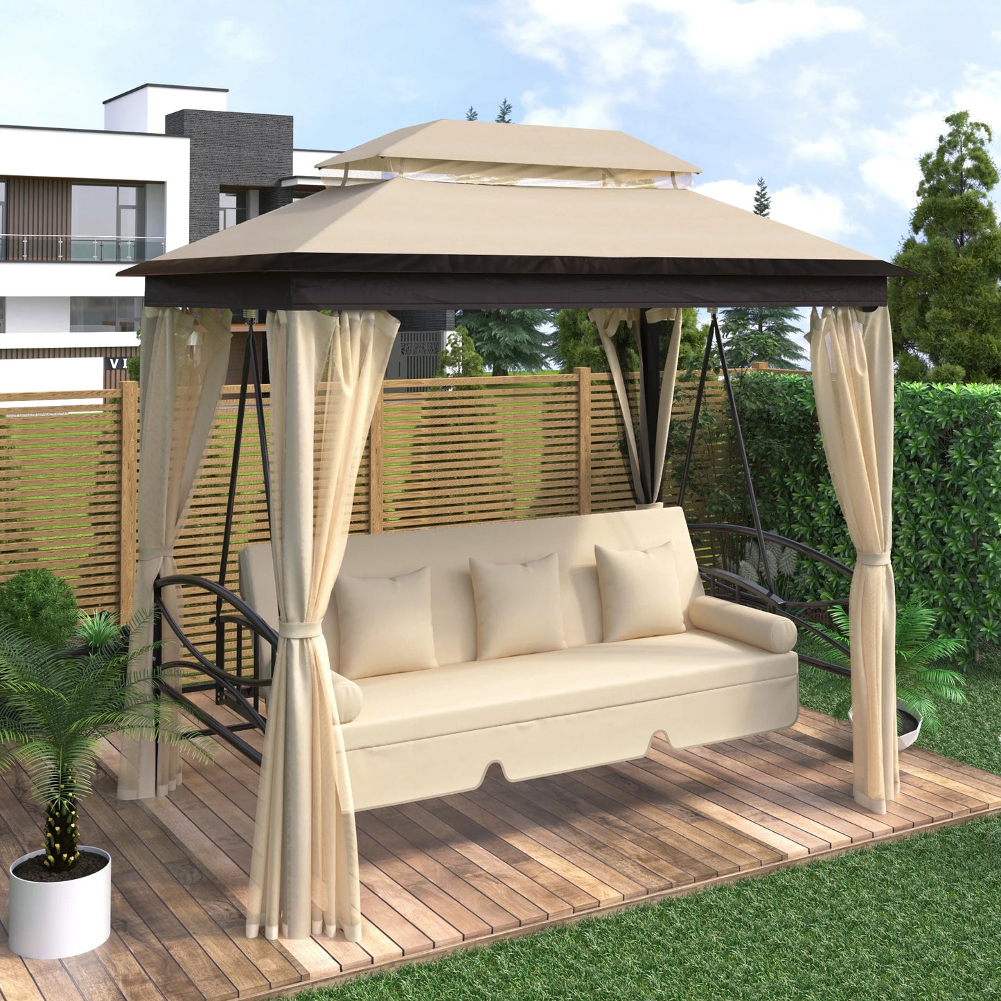 8.9 Ft. W x 5.9 Ft. D Outdoor Gazebo.