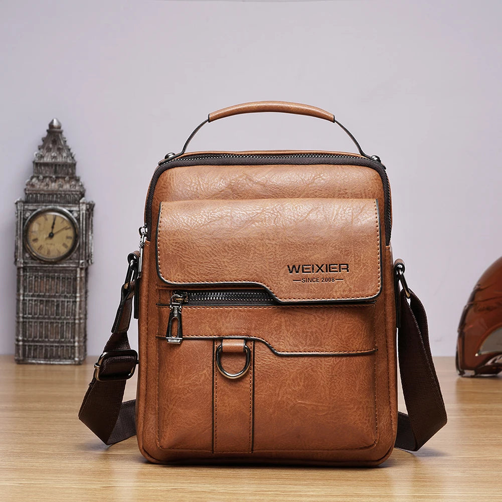 Men's Genuine Leather Crossbody Shoulder Bags.