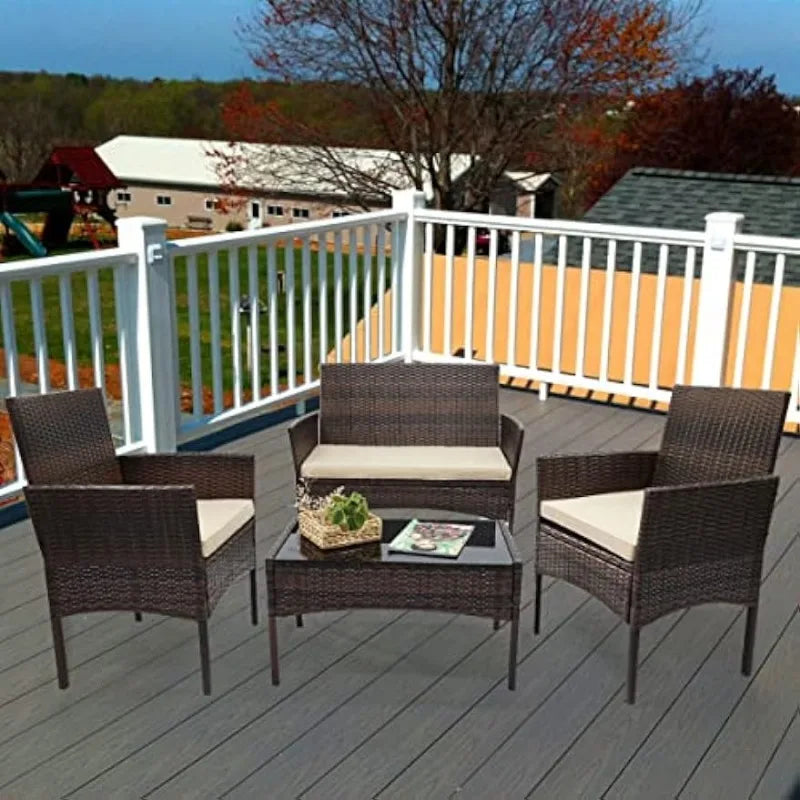 Patio Furniture Set, 4 Pieces .