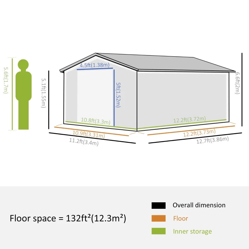 11'x 13 'outdoor storage shed.