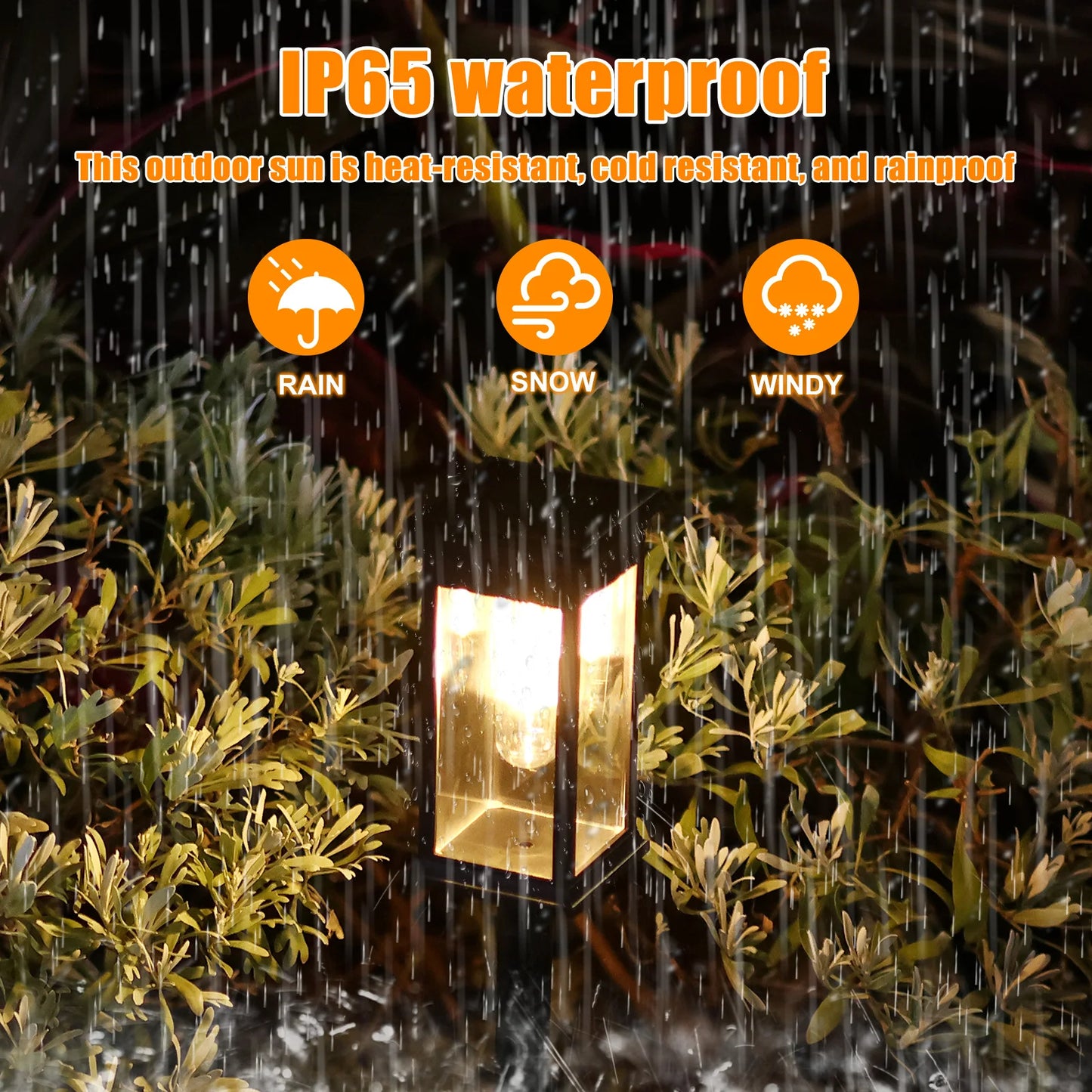 4Pcs Solar Pathway Lights IP65 Waterproof.