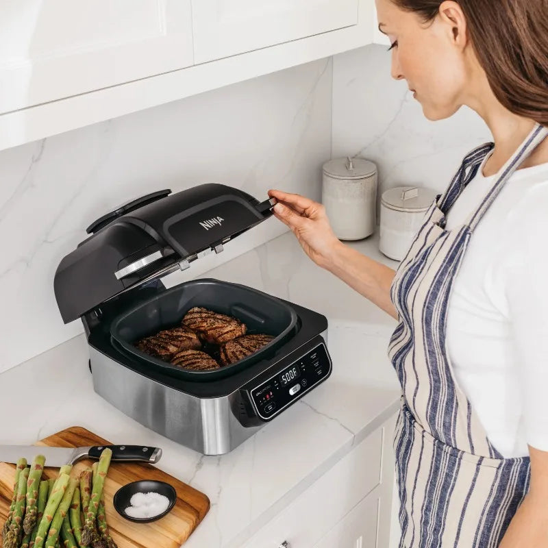 Ninja® Foodi™ 4-in-1 Indoor Grill with 4-Quart Air Fryer, Roast, & Bake, AG300