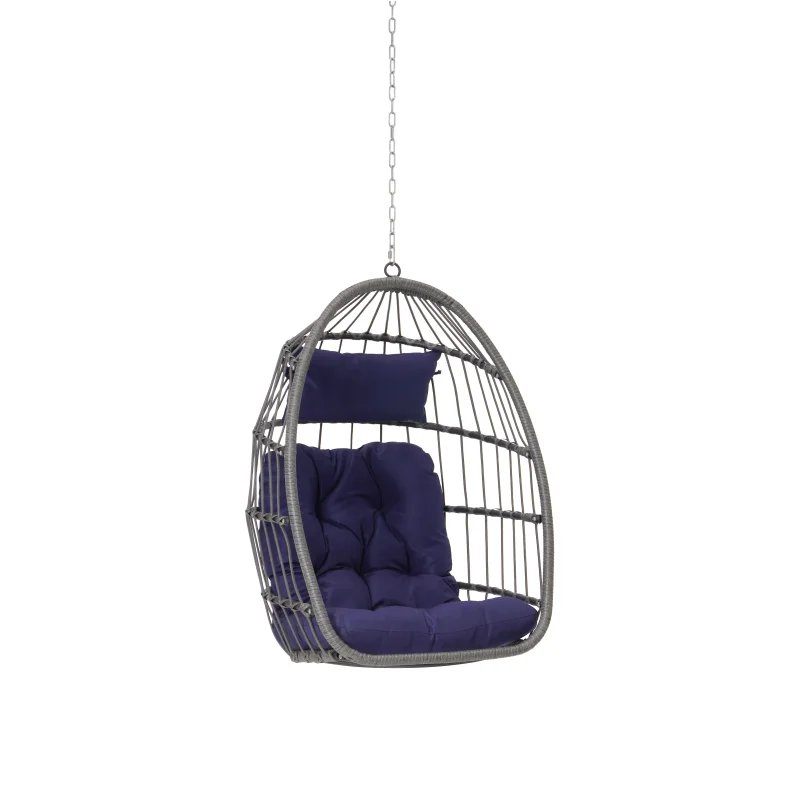 Outdoor Garden Rattan Egg Swing Chair.