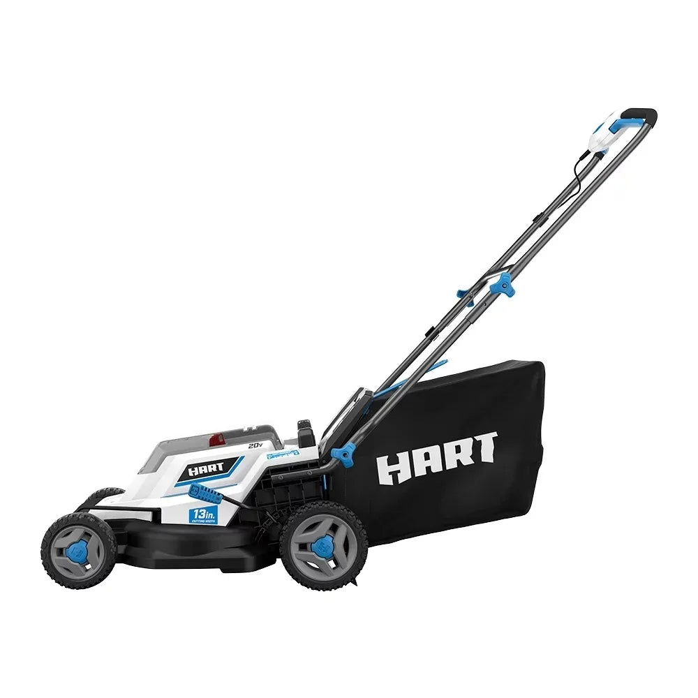 HART 20-Volt 13-inch Push Mower Kit, (1) 4.0Ah Lithium-Ion Battery.