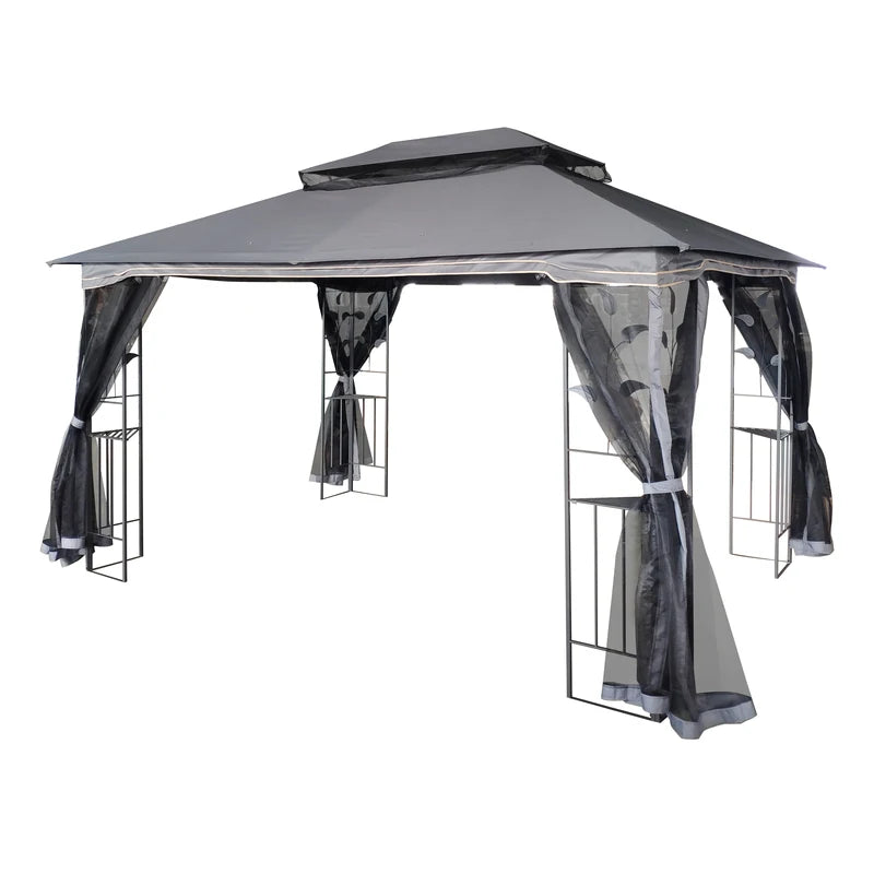 Gray13x10 Outdoor Patio Gazebo Canopy.