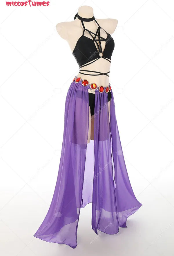 Raven Derivative Bikini Set for Women Swimsuit Suit with Wrap Skirt.