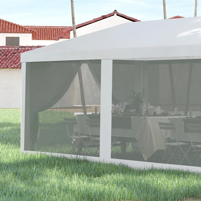 White 10' x 28' Outdoor Party Tent Canopy.