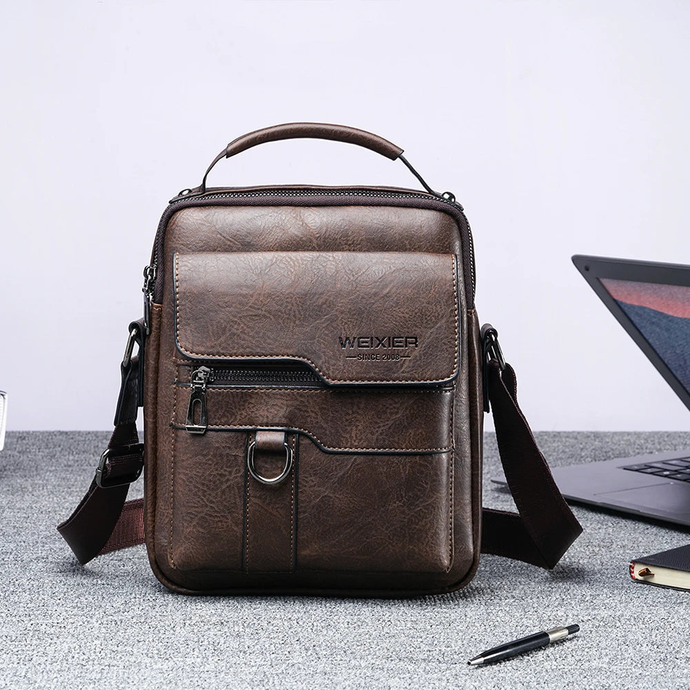 Men's Genuine Leather Crossbody Shoulder Bags.