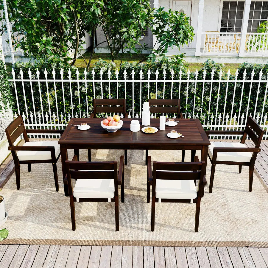 Modern And Stylish Design Acacia Wood Dining Table.