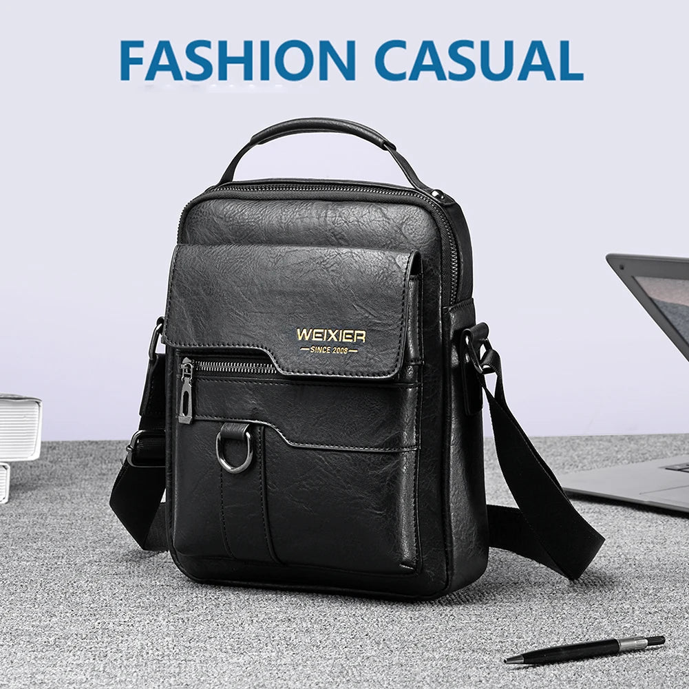 Men's Genuine Leather Crossbody Shoulder Bags.