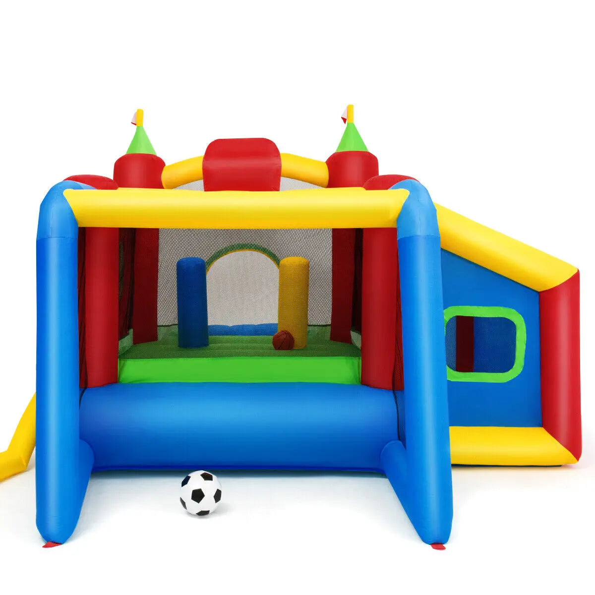 Kids Gift Inflatable Bounce House Slide Jumping Castle Ball Pit 480W Blower