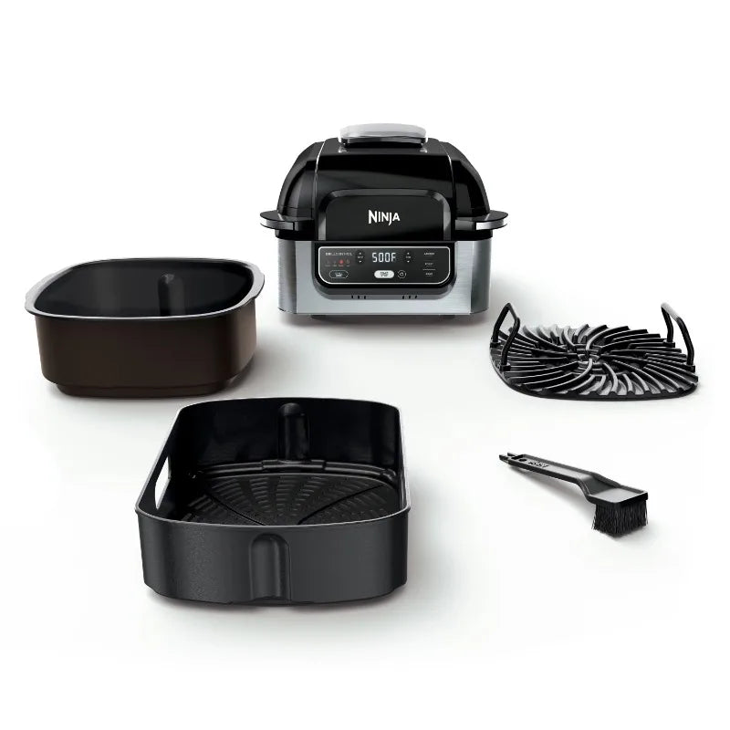 Ninja® Foodi™ 4-in-1 Indoor Grill with 4-Quart Air Fryer, Roast, & Bake, AG300