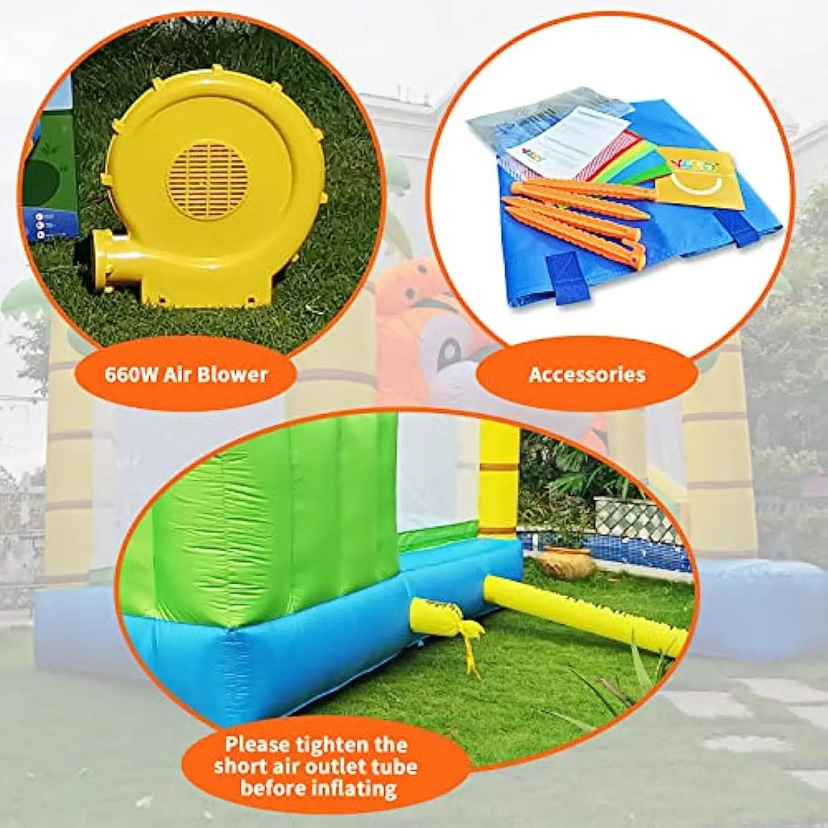 YARD Bounce House King Tiger Bouncy House for Kids