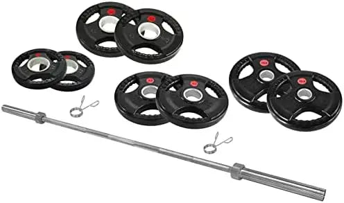 Barbell, 130-Pound, 300-Pound or 325-Pound Set, Multiple Packages