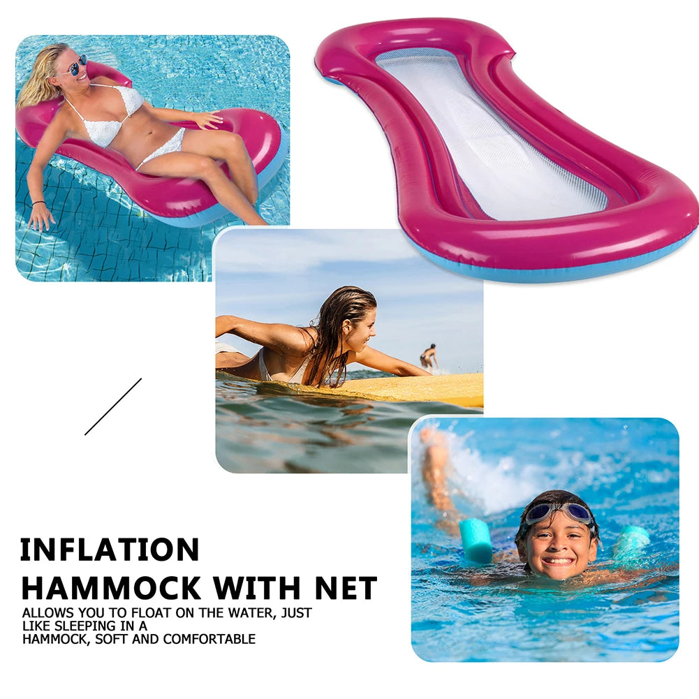 Foldable Inflatable Hammock Back Floating Water Row Air Mattress