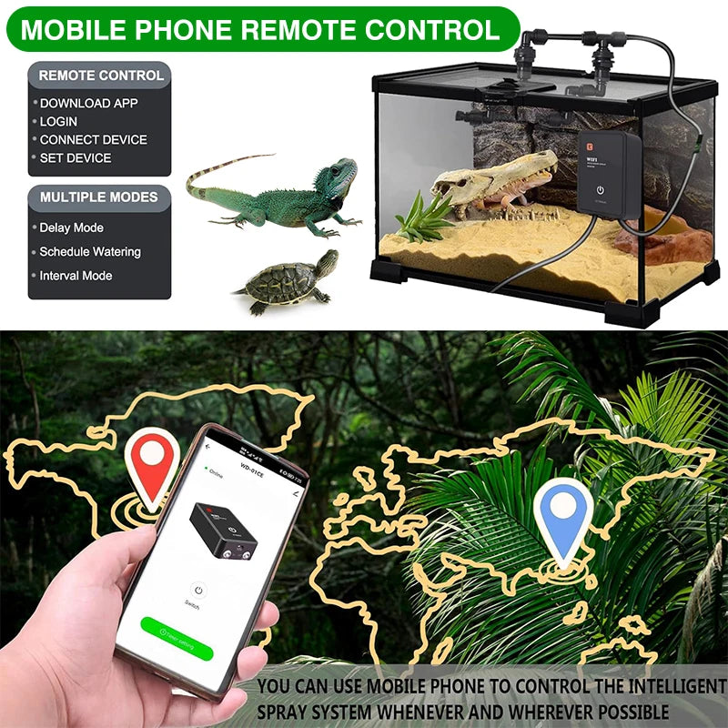 Intelligent Reptile Spray Humidifier Irrigation Timer WiFi.