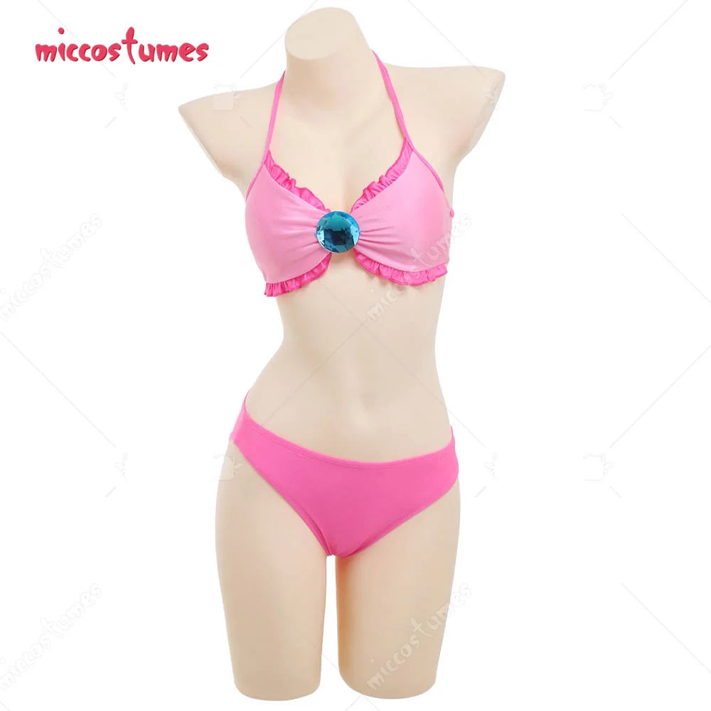 Women Girls Princess Derivative Two-Piece SwimsuitSkirt Bathing Suit